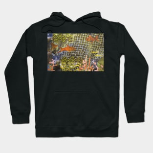 Little Fishes in the Sea Collage Hoodie